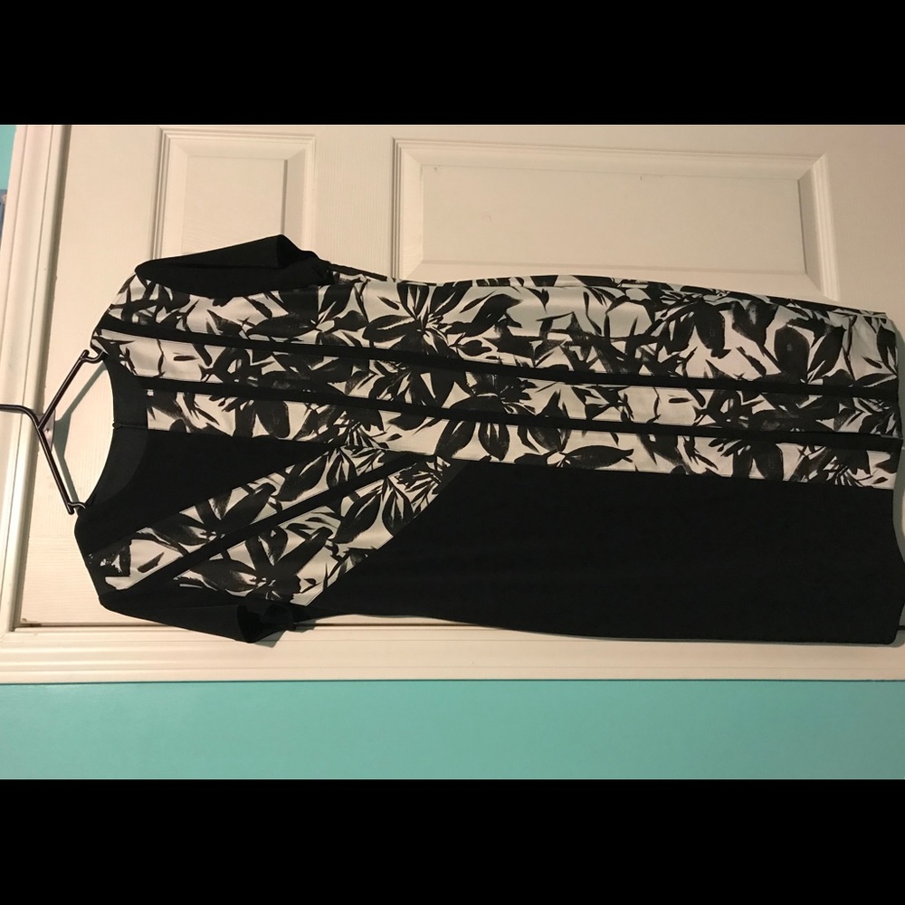 White and black dress